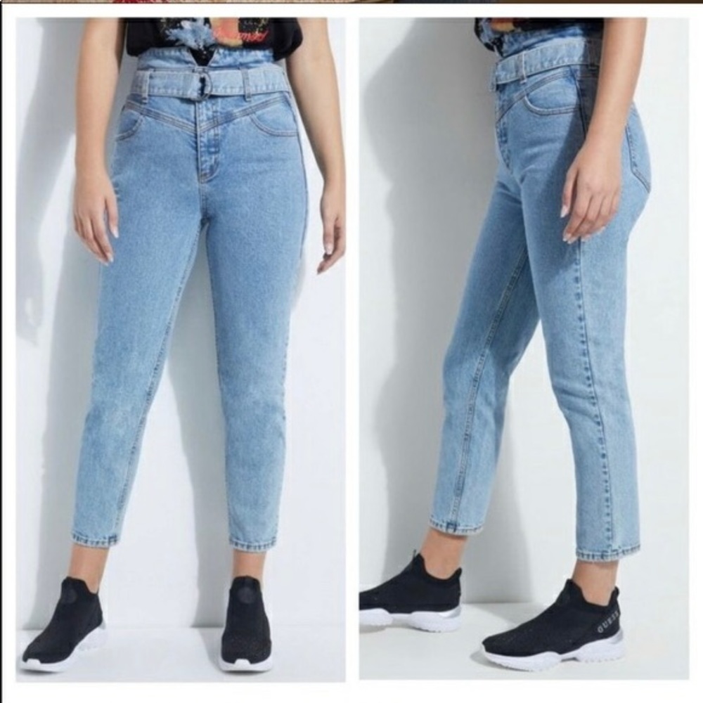 Guess Belted 80s Straight-leg Jeans size 29